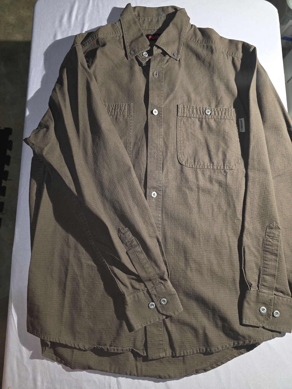 Wolverine Men's Casual Button-Down Shirt - Brown